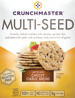 12/4.0 OZ MULTI-SEED CRACKERS ARTISAN CHEESY GARLIC BREAD product image